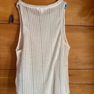 cream sheer tank top